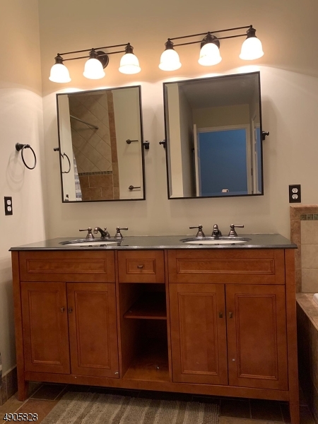 105 Well Sweep Road, Unit 105 Whitehouse Station, NJ 08889 - Photo 22 of 22 a bathroom with a sink and a mirror