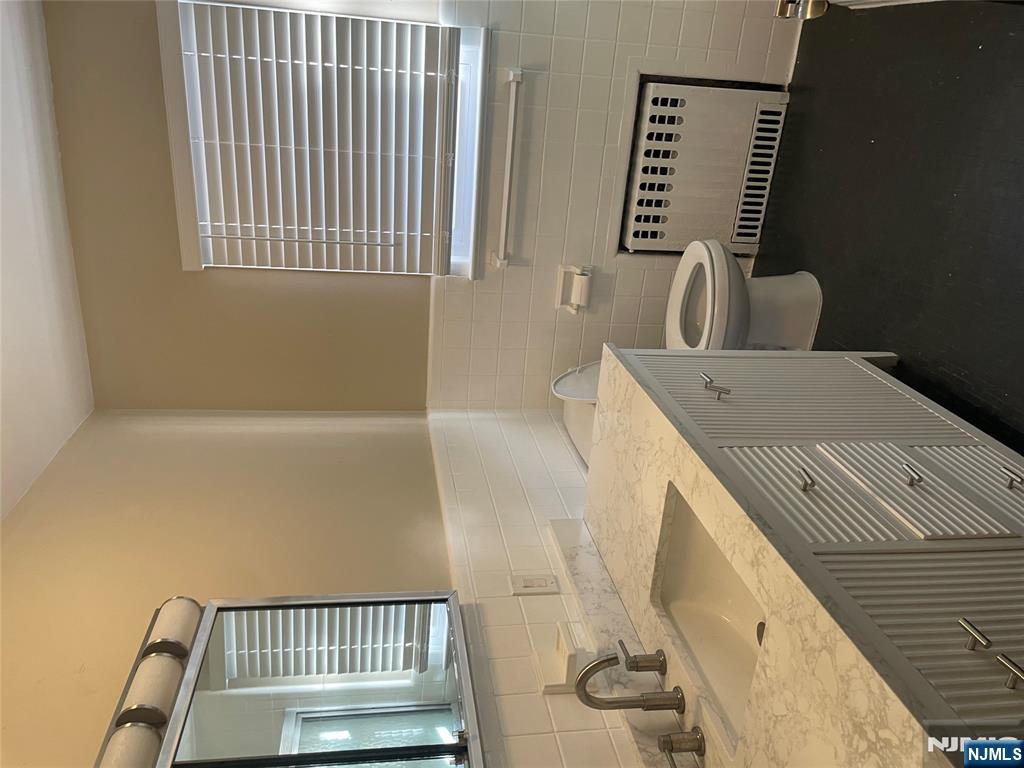 113 Hawthorne Avenue Hawthorne, NJ 07506 - Photo 11 of 19 a bathroom with a granite countertop sink and a toilet