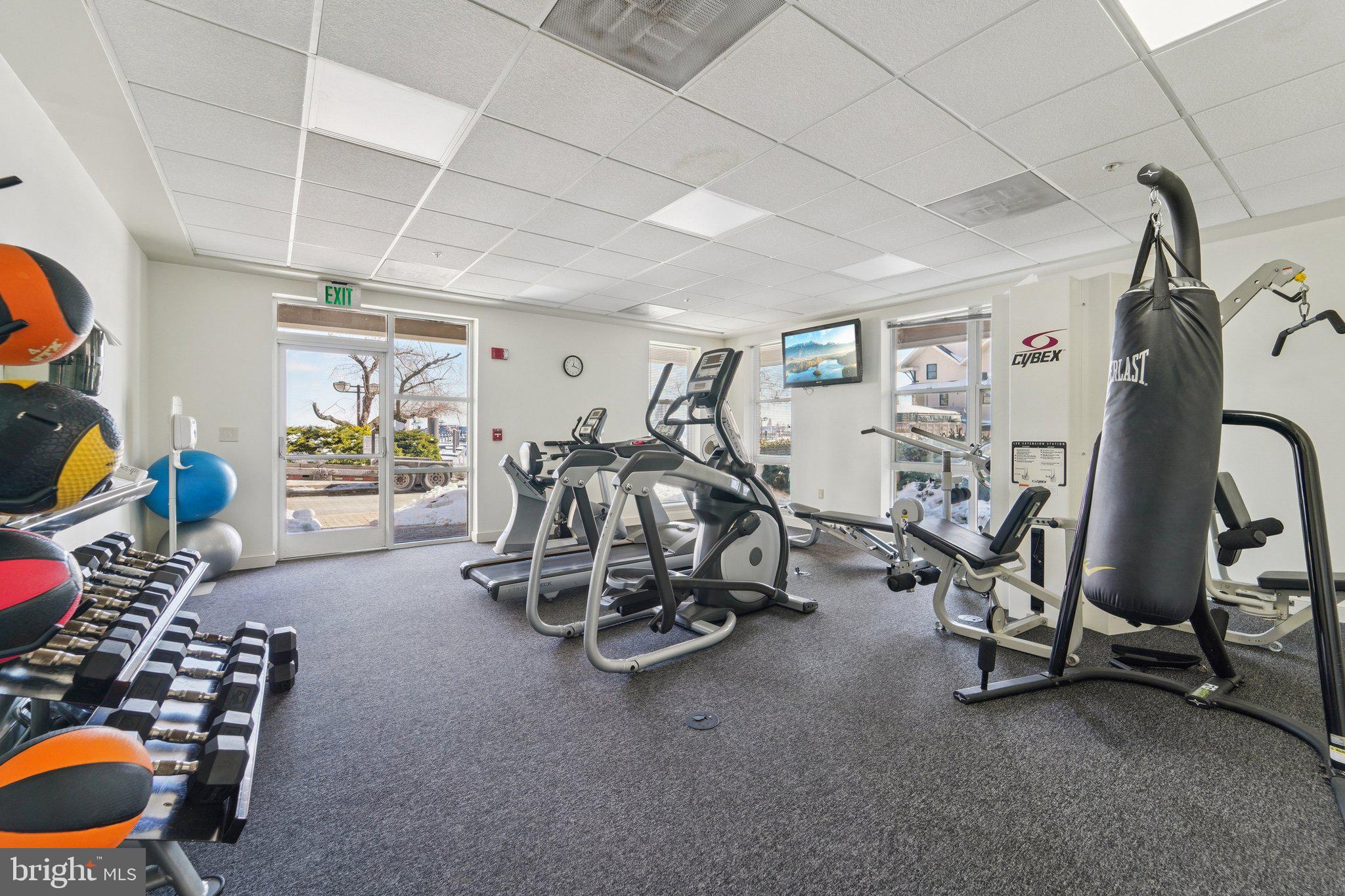 23 Pierside Drive, Unit 118 Baltimore, MD 21230 - Photo 28 of 32 a view of a room with gym equipment
