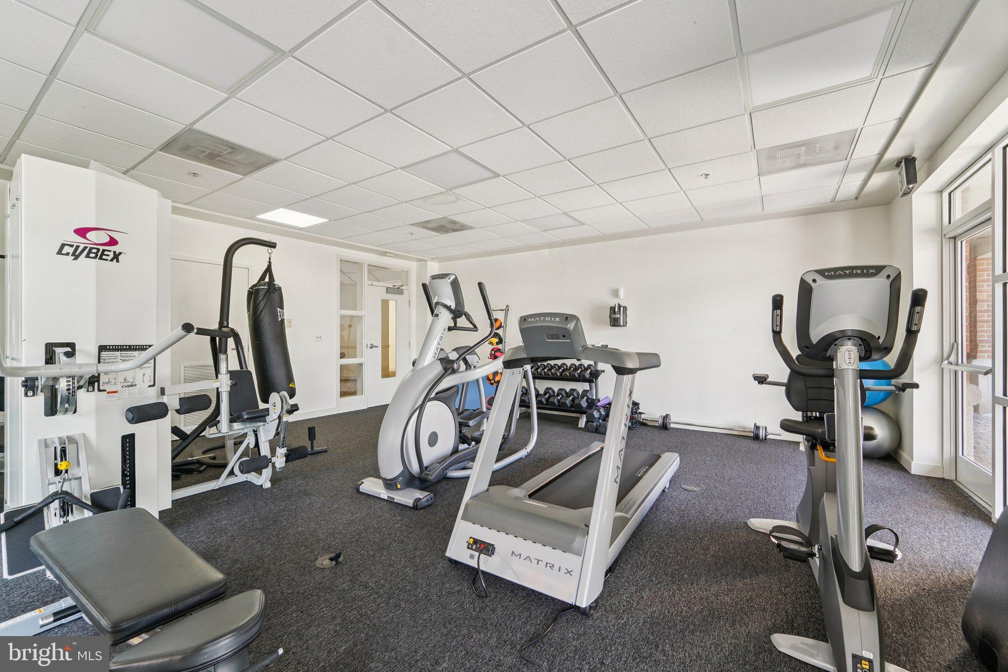 23 Pierside Drive, Unit 118 Baltimore, MD 21230 - Photo 29 of 32 a view of a room with gym equipment