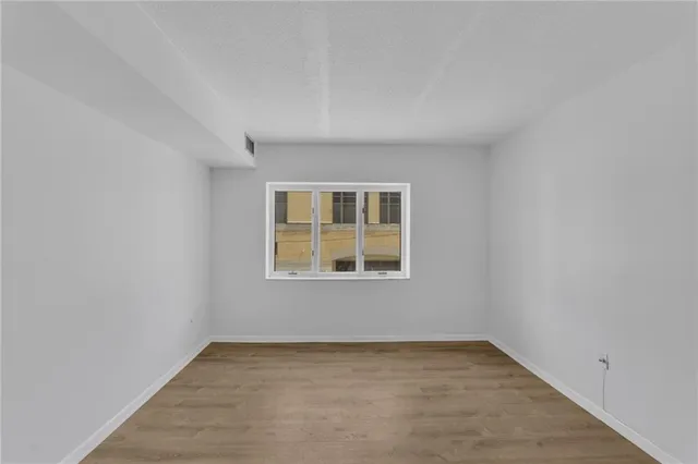 an empty room with a window