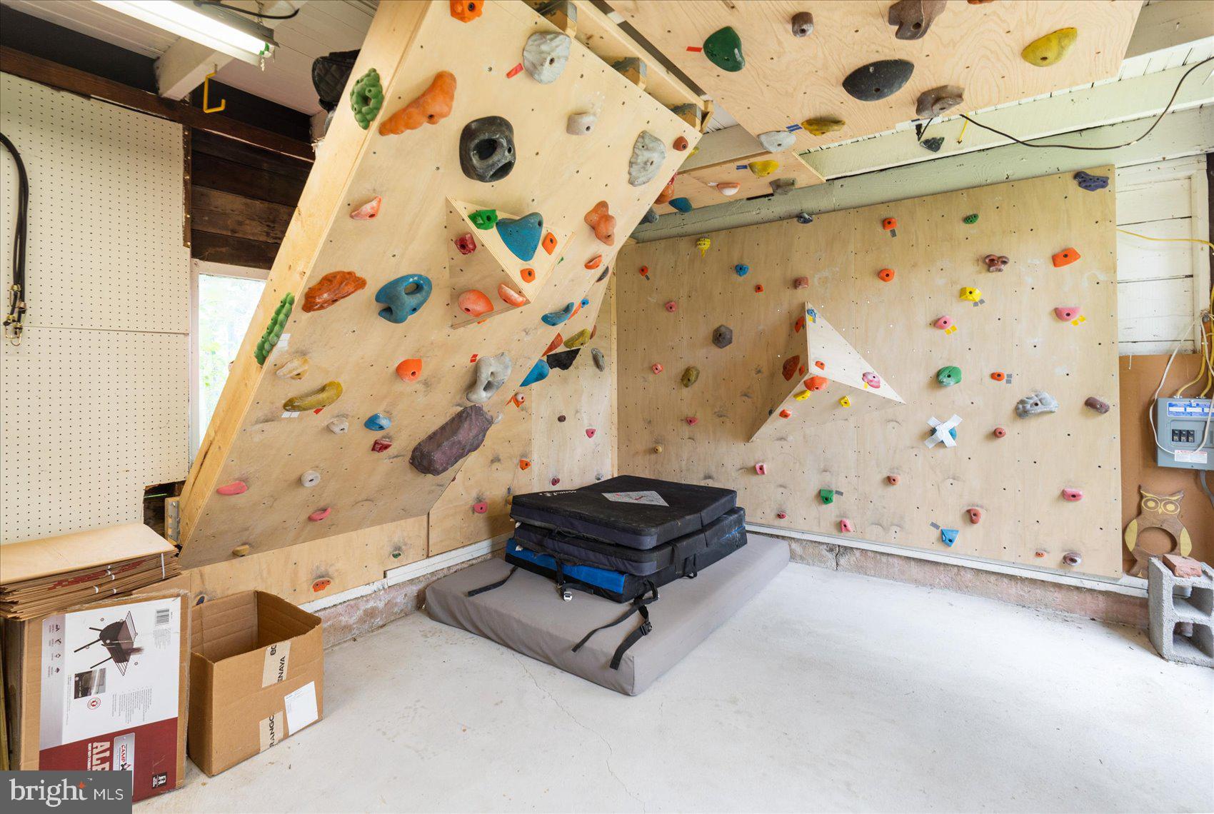 505 Cedarcroft Road Baltimore, MD 21212 - Photo 39 of 48 Garage With Rock Climbing Wall
