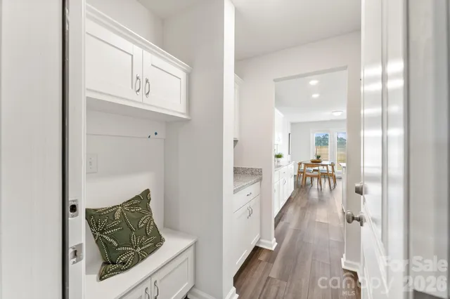 view of living room with furniture and wooden floor