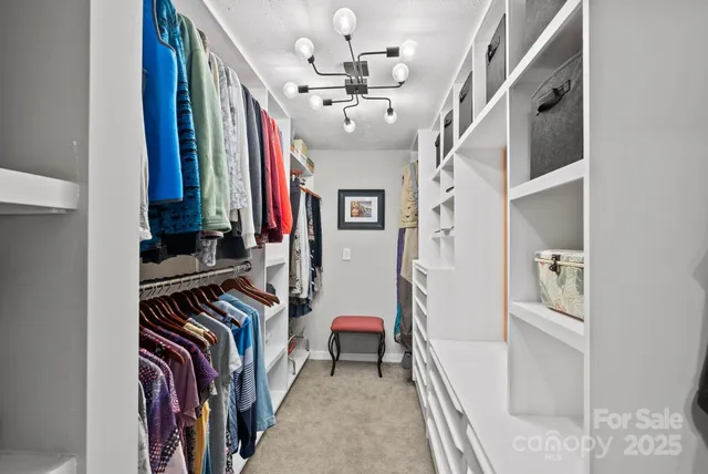 a view of a walk in closet