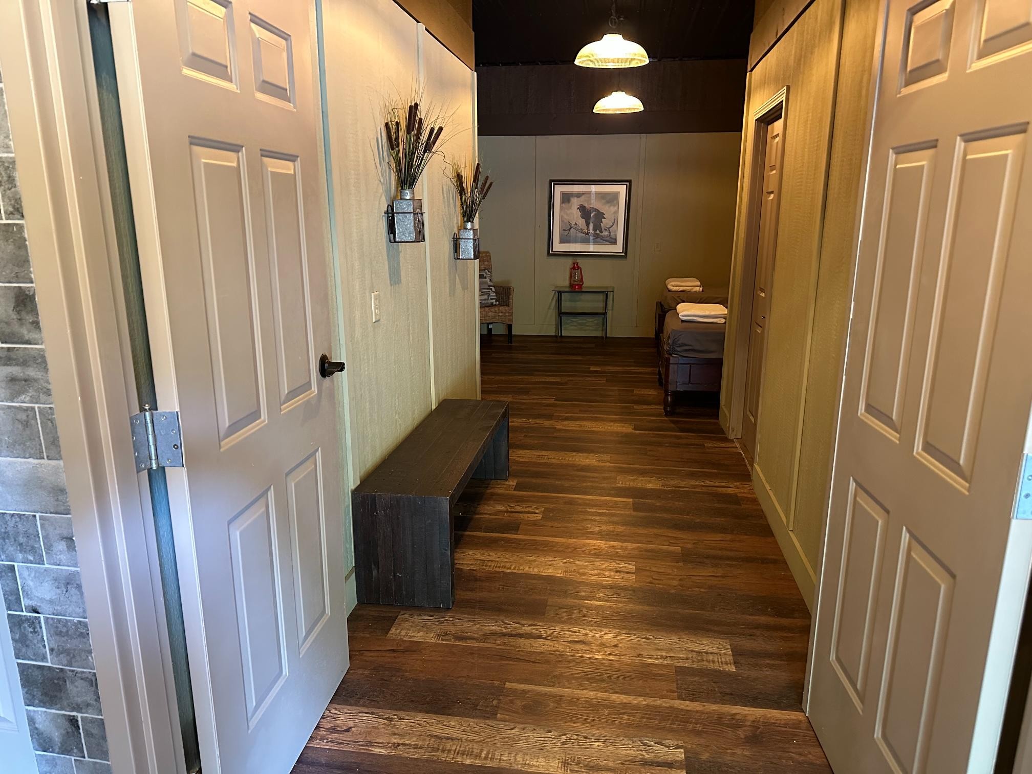 900 Olde Tennessee Trail Springville, TN 38256 - Photo 26 of 36 a view of a hallway with wooden floor and staircase