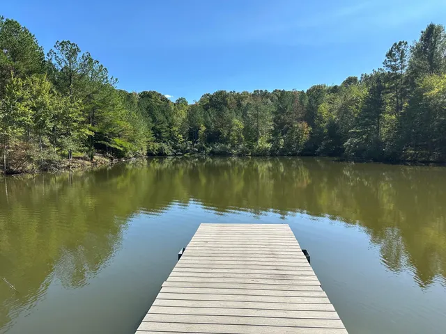 a view of a lake next to a lake