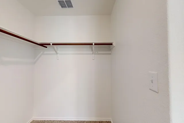 a close up view of racks on the wall