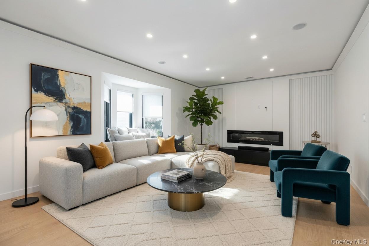 1 Bentley Road Great Neck, NY 11023 - Photo 5 of 34 a living room with furniture and a fireplace