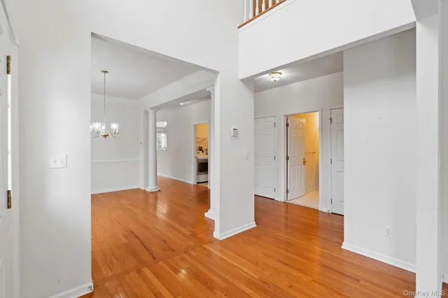 a view of livingroom with wooden floor
