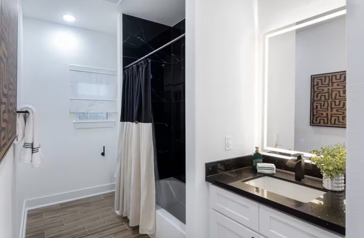 5311 Liberty Road Houston, TX 77026 - Photo 9 of 29 a bathroom with a sink and a shower