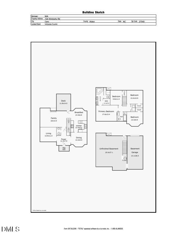 729 Wimberly Road Apex, NC 27523 - Photo 61 of 61 729 Wimberly Rd- Floor plan (MLS)