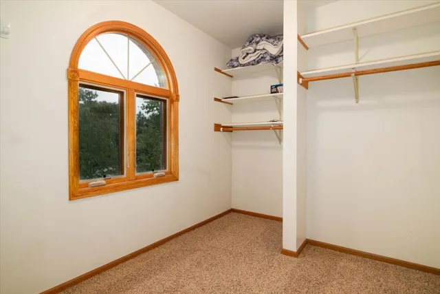 an empty room with a window