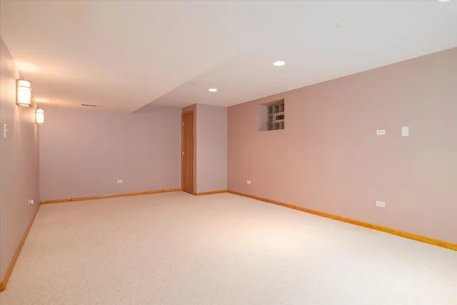 an empty room with an entryway