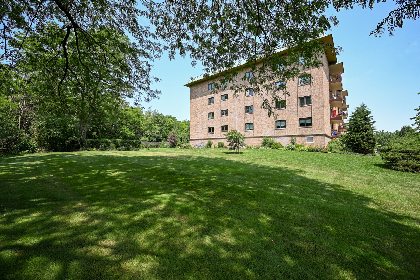 40 South Main Street, Unit 4A Glen Ellyn, IL 60137 - Photo 19 of 25 a view of a garden with large trees