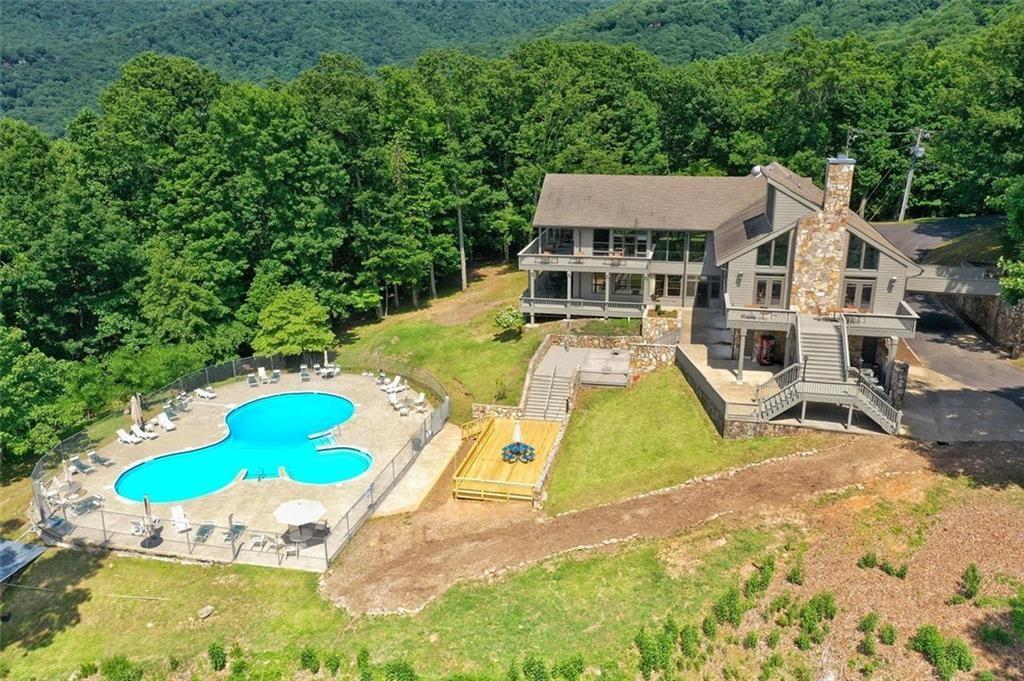 157 Sunrise Terrace Jasper, GA 30143 - Photo 50 of 54 an aerial view of a house with swimming pool and big yard