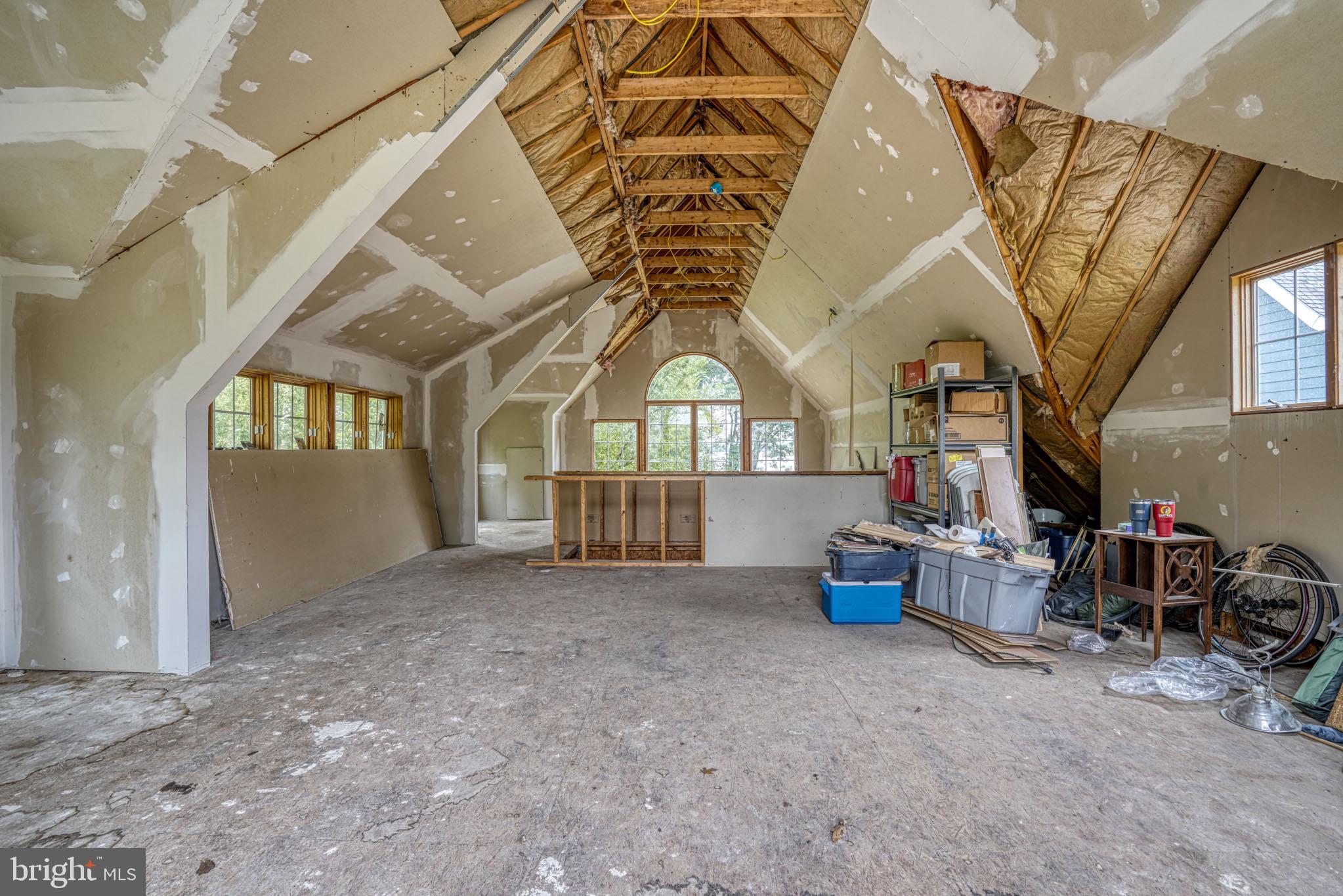 492 Pear Tree Point Road Chestertown, MD 21620 - Photo 49 of 73 Unfinished loft above garage with vaulted ceilings