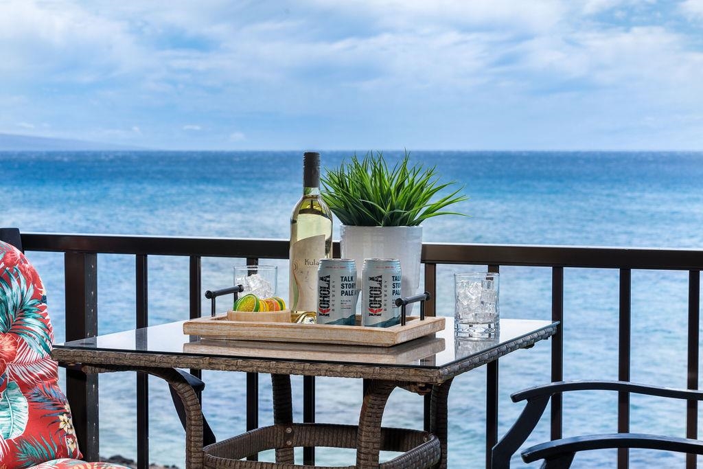 3785 Lower Honoapiilani Road, Unit 208 Lahaina, HI 96761 - Photo 25 of 50 a view of a balcony with furniture
