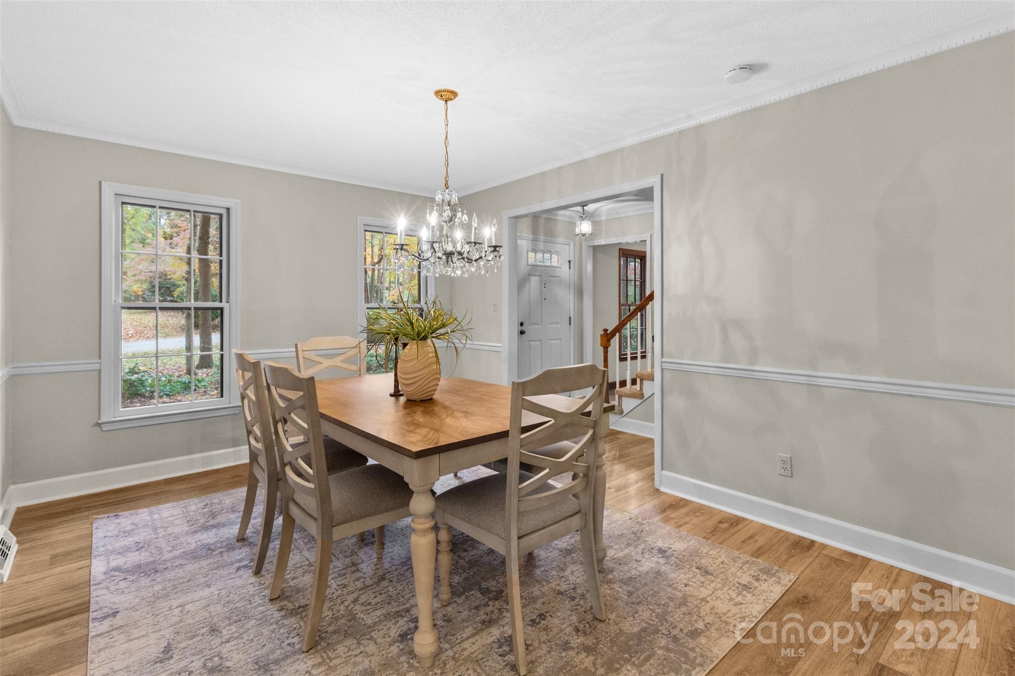 348 Beverly Circle Charlotte, NC 28270 - Photo 6 of 45 a view of a dining room with furniture window and wooden floor