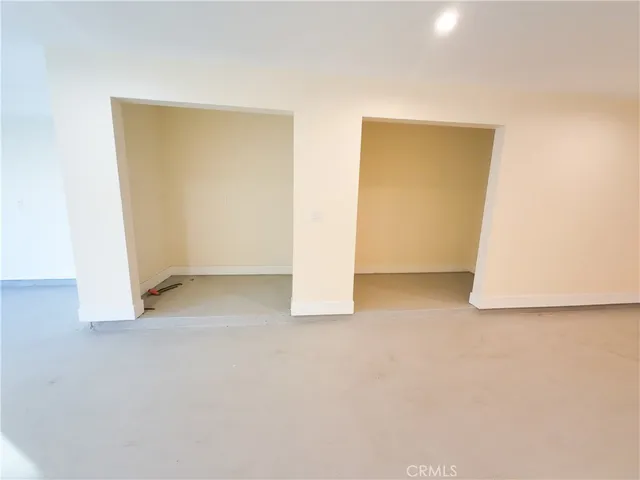 an empty room with closet