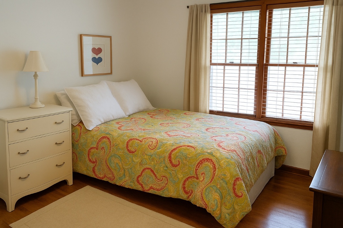 1205 Palo Duro Road Austin, TX 78757 - Photo 18 of 31 a large bed sitting in a bedroom next to a window