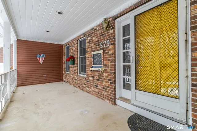 a view of front door of house