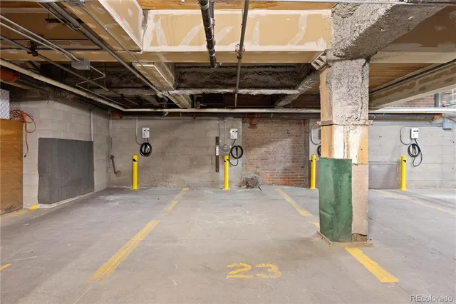 a view of parking garage