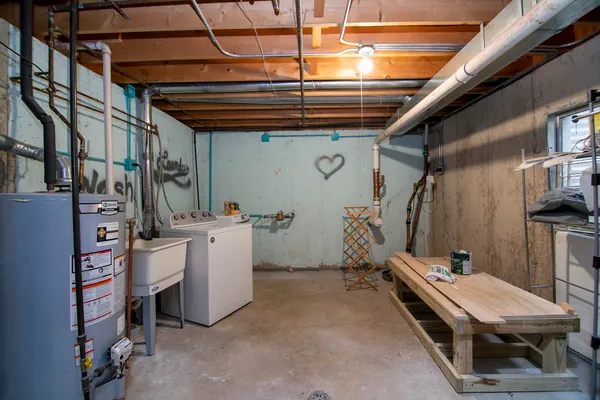 a room with storage and utility