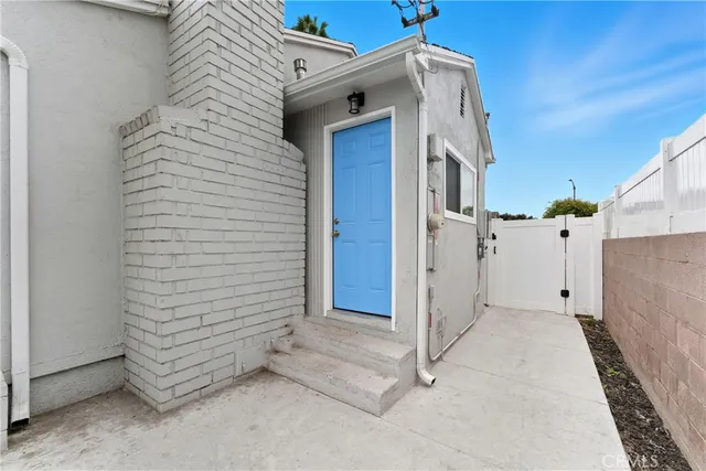 a view of a house with a door