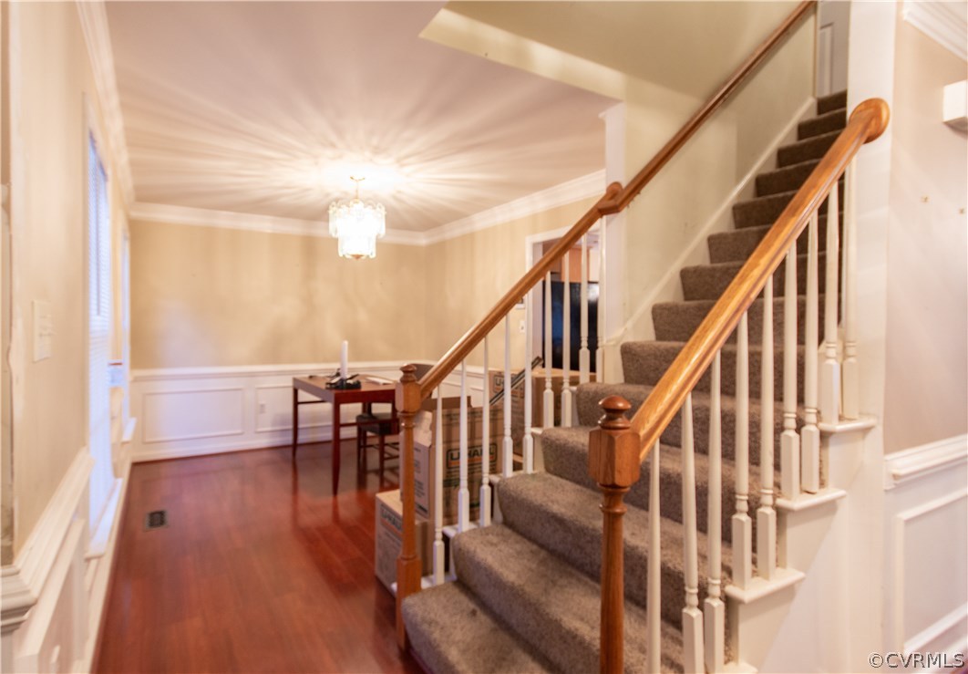 4908 Logswood Road Chesterfield, VA 23832 - Photo 4 of 19 WAINSCOTING, CHAIR RAIL, AND POLISHED FLOORS AS YO