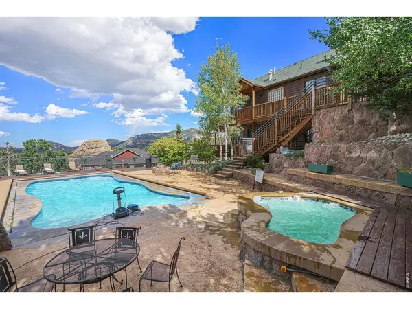 a view of a town with residential houses