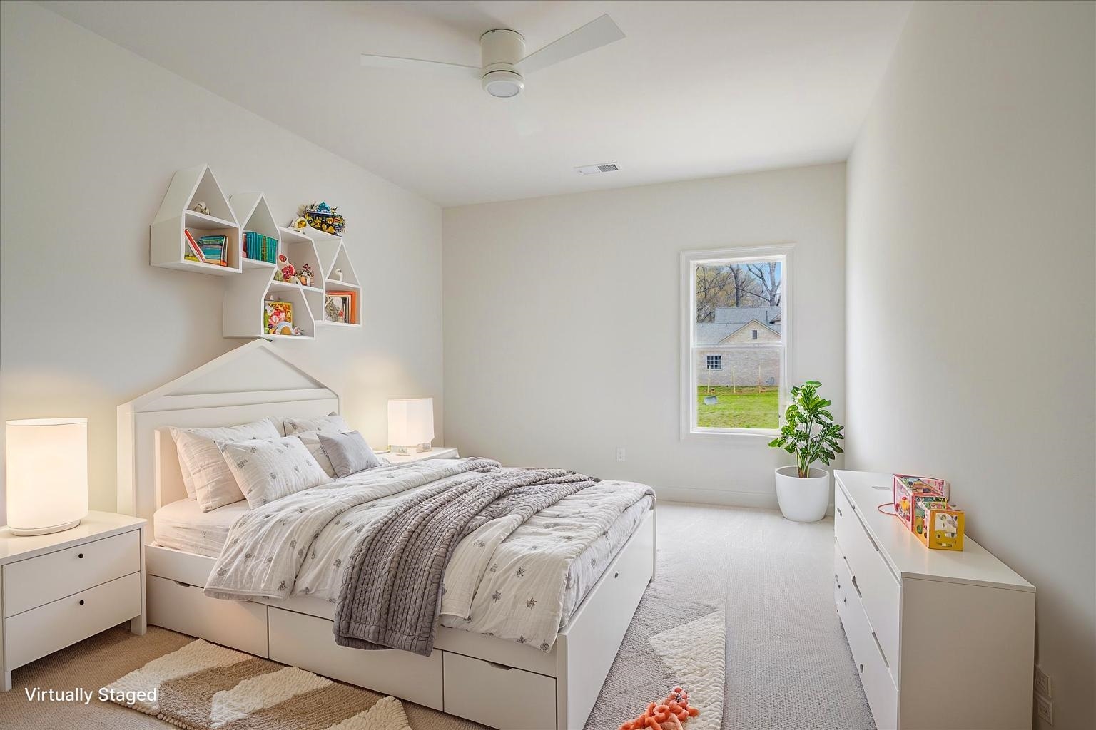 12600 Miss Cloud Road Collierville, TN 38017 - Photo 29 of 40 Bedroom featuring light carpet and a ceiling fan