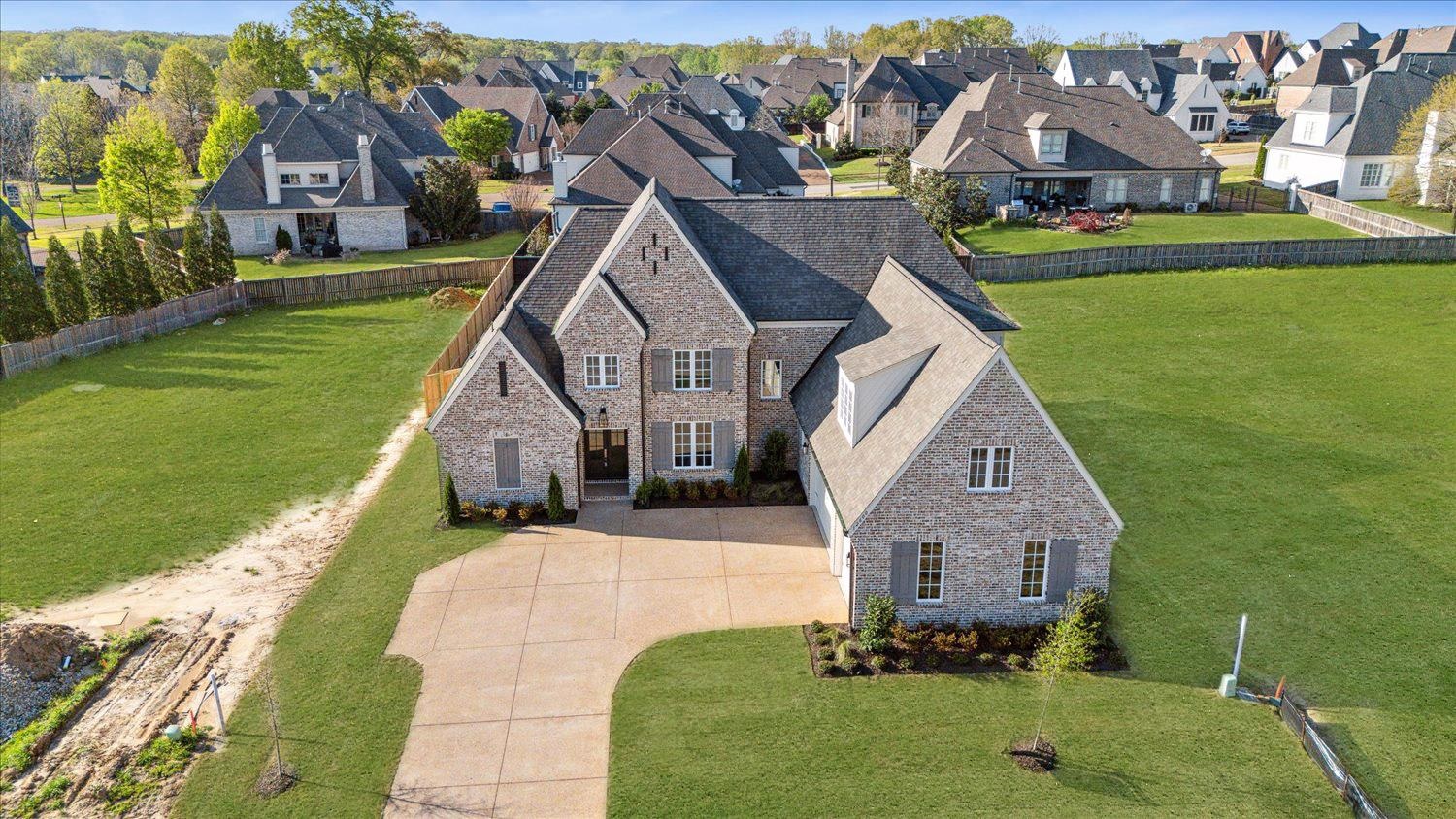 Aerial view of residential area