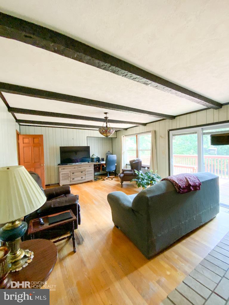 5405 Mountain Road Broad Run, VA 20137 - Photo 40 of 123 Family Room with Exposed Beams and Fireplace