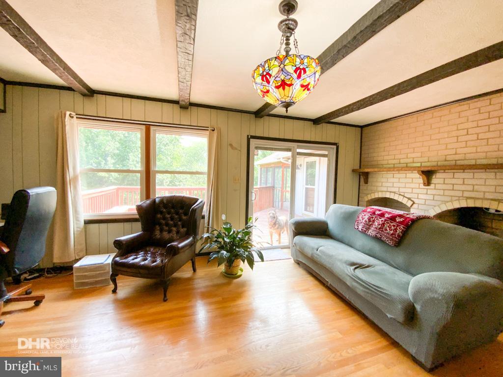5405 Mountain Road Broad Run, VA 20137 - Photo 41 of 123 Family Room with Exposed Beams and Fireplace