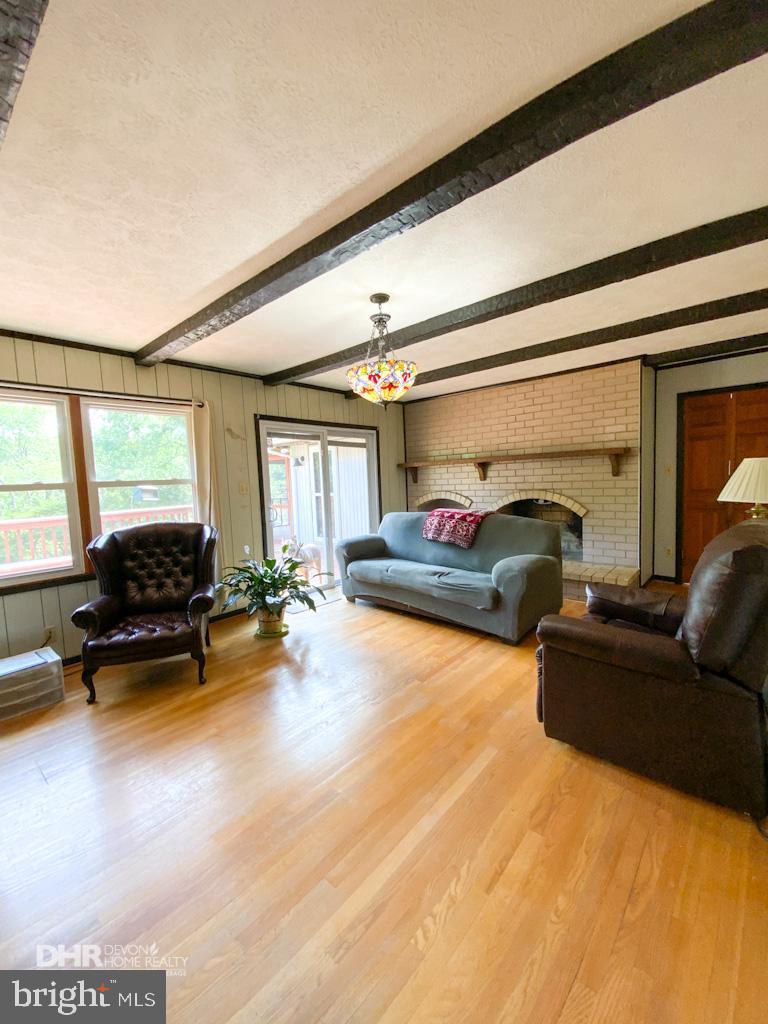 5405 Mountain Road Broad Run, VA 20137 - Photo 42 of 123 Family Room with Exposed Beams and Fireplace