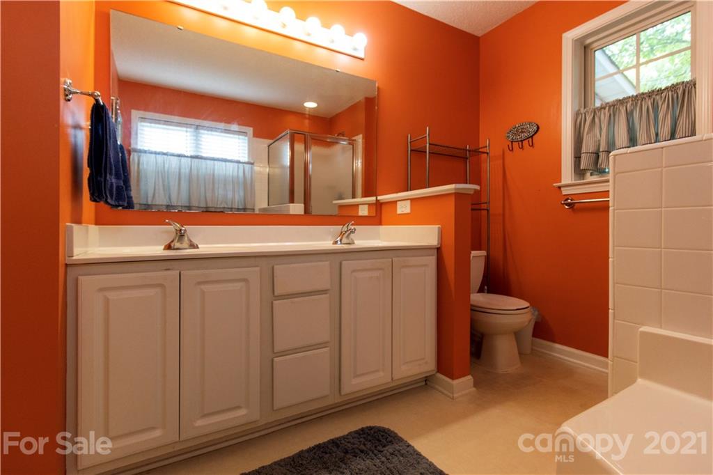 67 Rolling Meadow Road Fletcher, NC 28732 - Photo 26 of 39 a bathroom with a sink a toilet and mirror