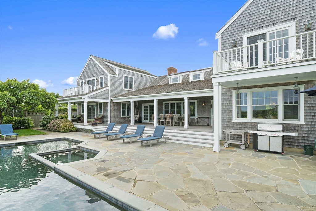 28 Bosworth Road Nantucket, MA 02554 - Photo 27 of 34 a front view of house with outdoor seating