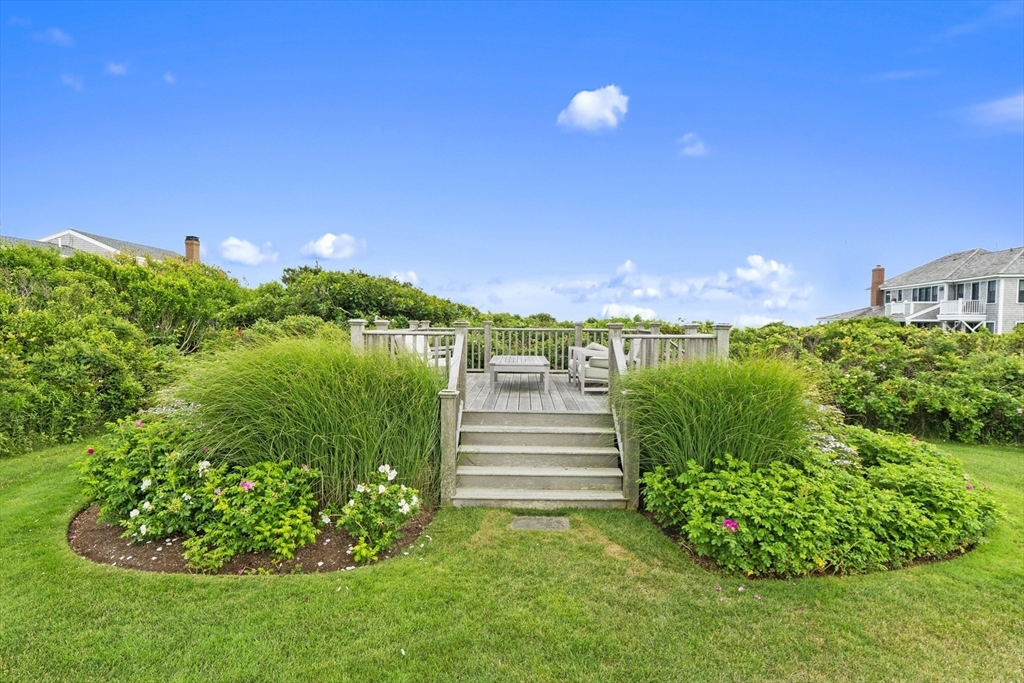 28 Bosworth Road Nantucket, MA 02554 - Photo 34 of 34 a view of a garden with a house