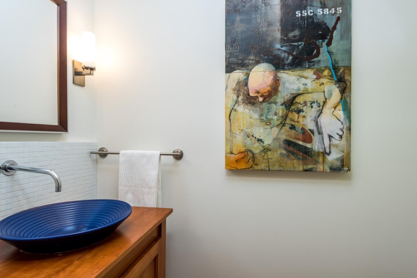 790 Patrol Road Woodside, CA 94062 - Photo 12 of 26 a bathroom with a sink and a mirror