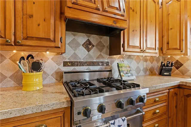 a bedroom with a bed and a table