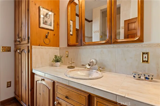 a view of lake with a yard