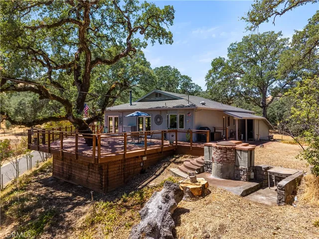 a view of a lake with mountains in the background
