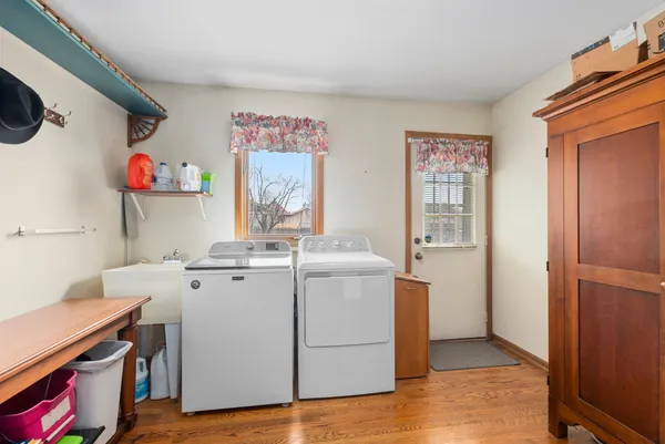 a room with storage and utility