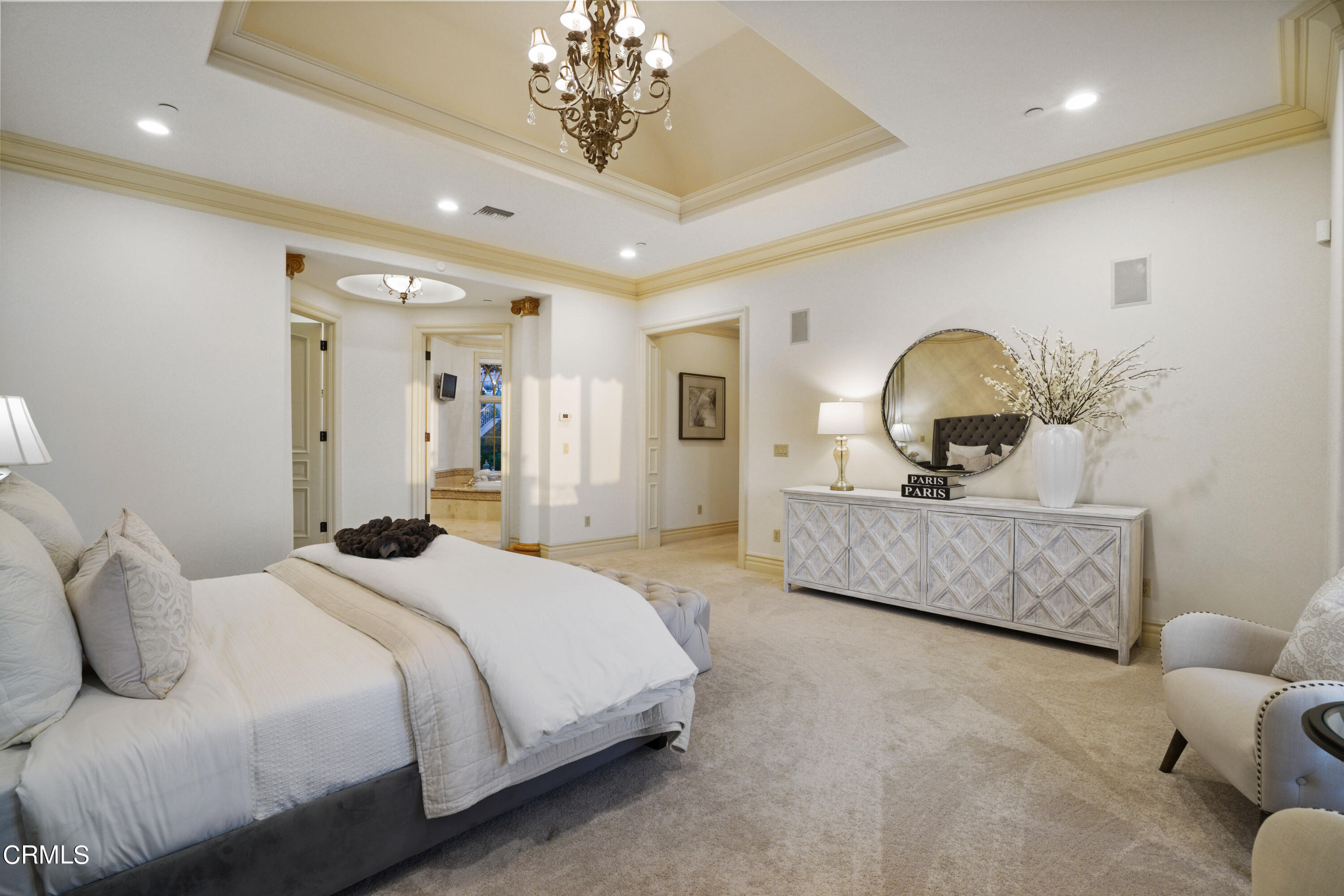 2323 Crystal Lane Pasadena, CA 91107 - Photo 36 of 72 a bedroom with a large bed mirror and window