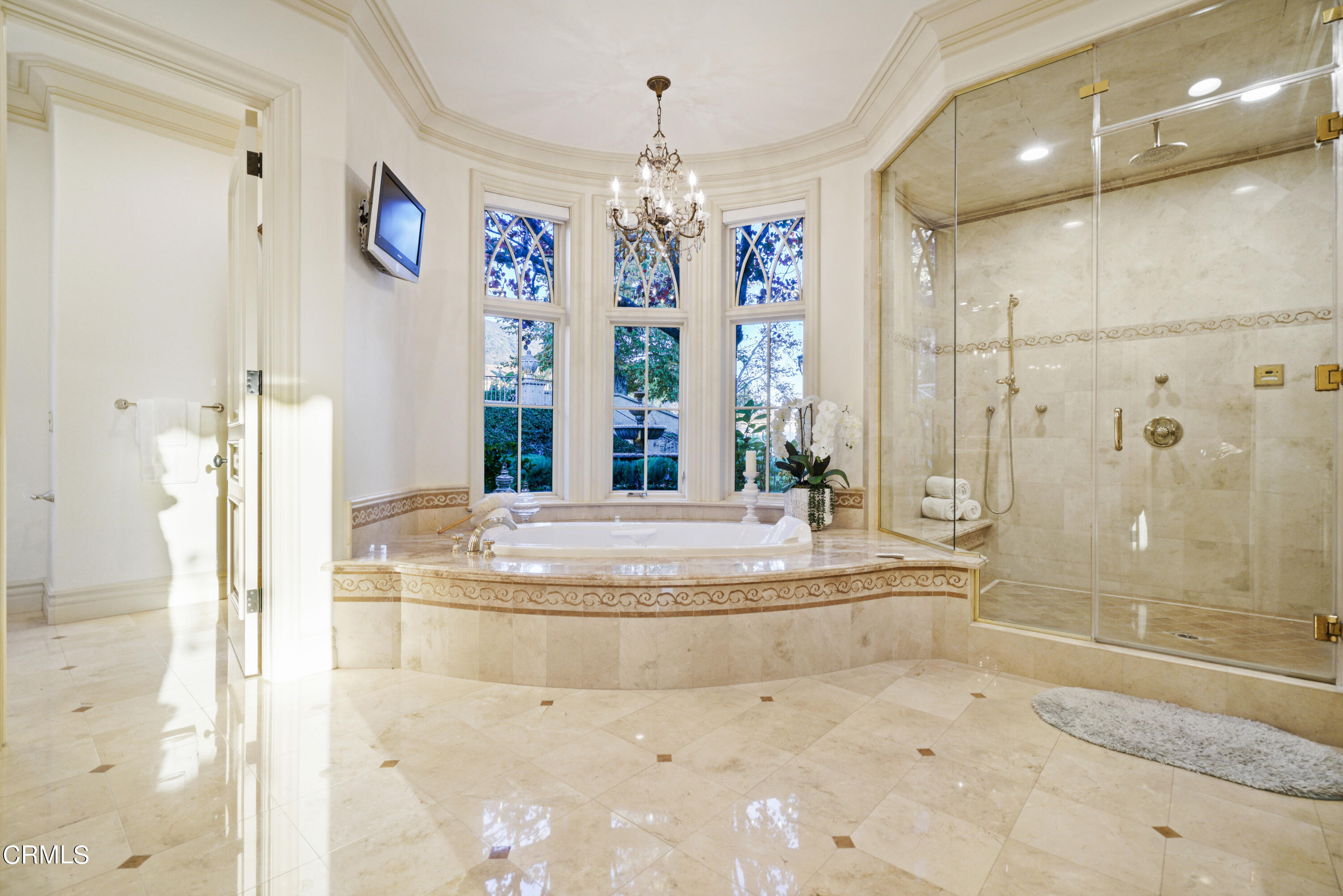2323 Crystal Lane Pasadena, CA 91107 - Photo 37 of 72 a spacious bathroom with a granite countertop tub sink and shower