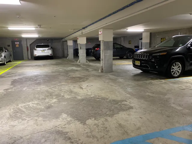 a view of a car garage