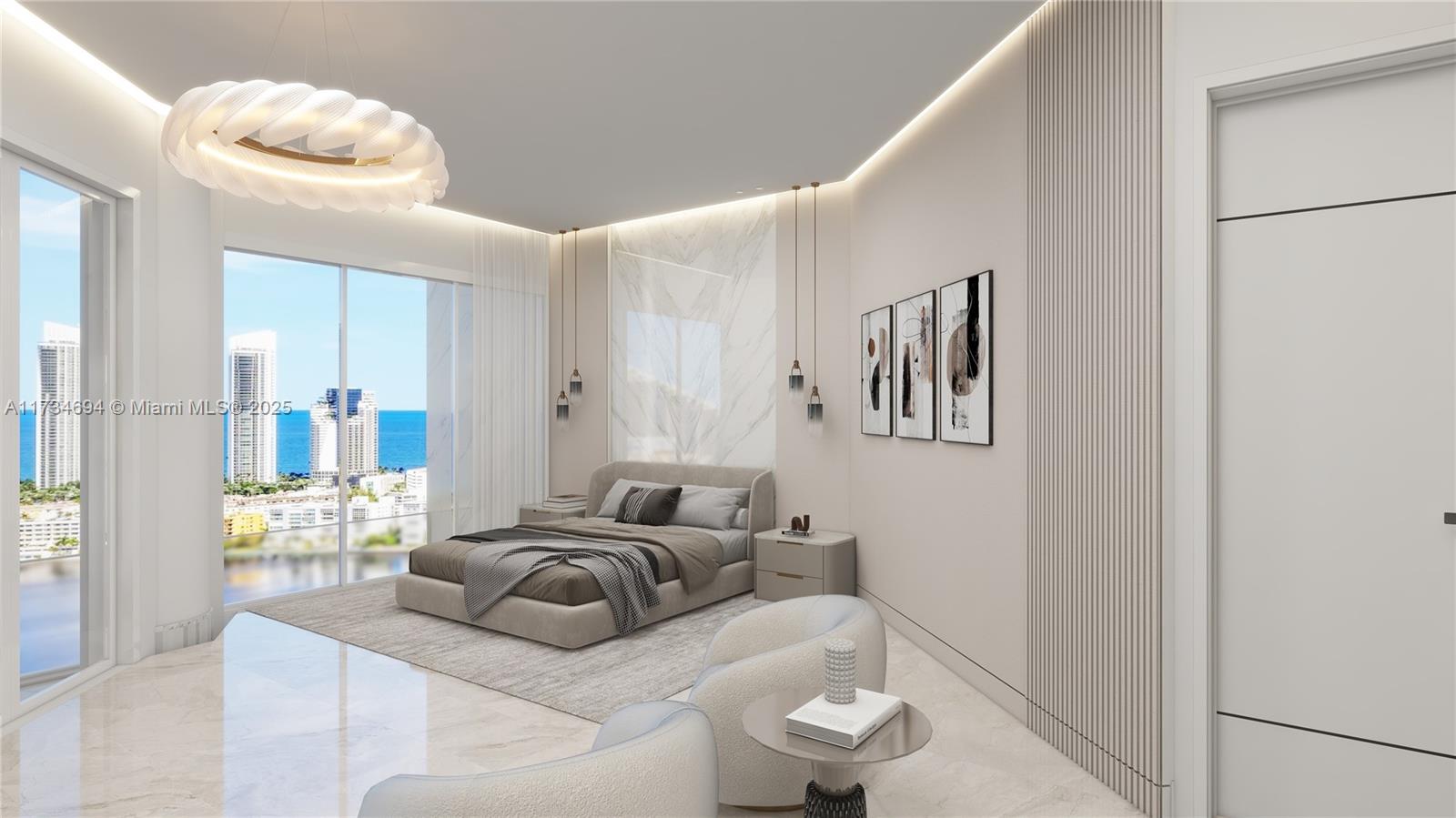 2600 East Island Boulevard, Unit PH3 Aventura, FL 33160 - Photo 11 of 14 a living room with furniture and a large window