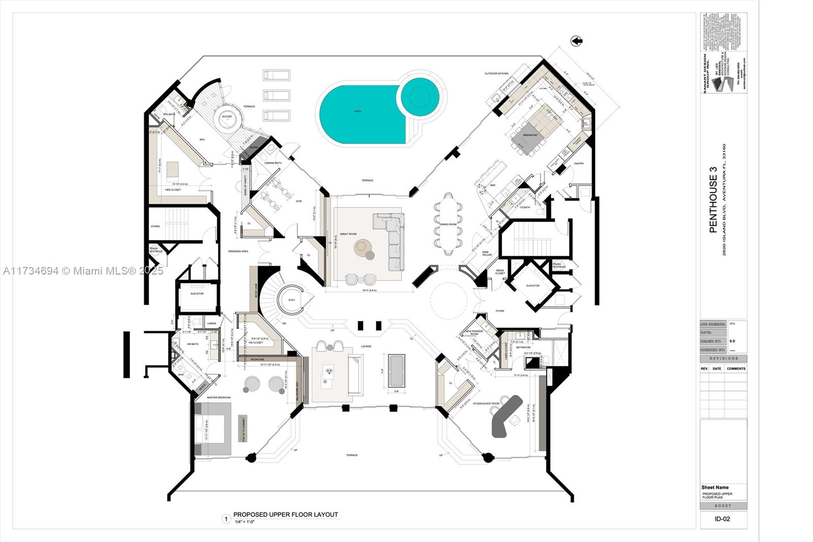 2600 East Island Boulevard, Unit PH3 Aventura, FL 33160 - Photo 14 of 14 a picture of a room with a white table and chairs