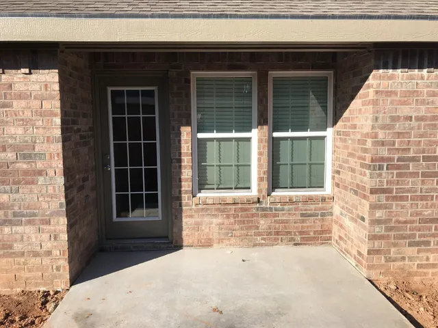 a view of front door of house