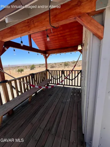 a view of a wooden door